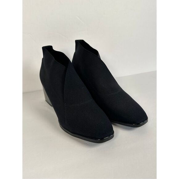 Aerosoles Anina Ankle Wedge Booties sz 8 Black - Picture 3 of 11